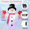 GOOSH 8FT Animated Waving Snowman Inflatable with LED Lights for Outdoor Christmas Décor